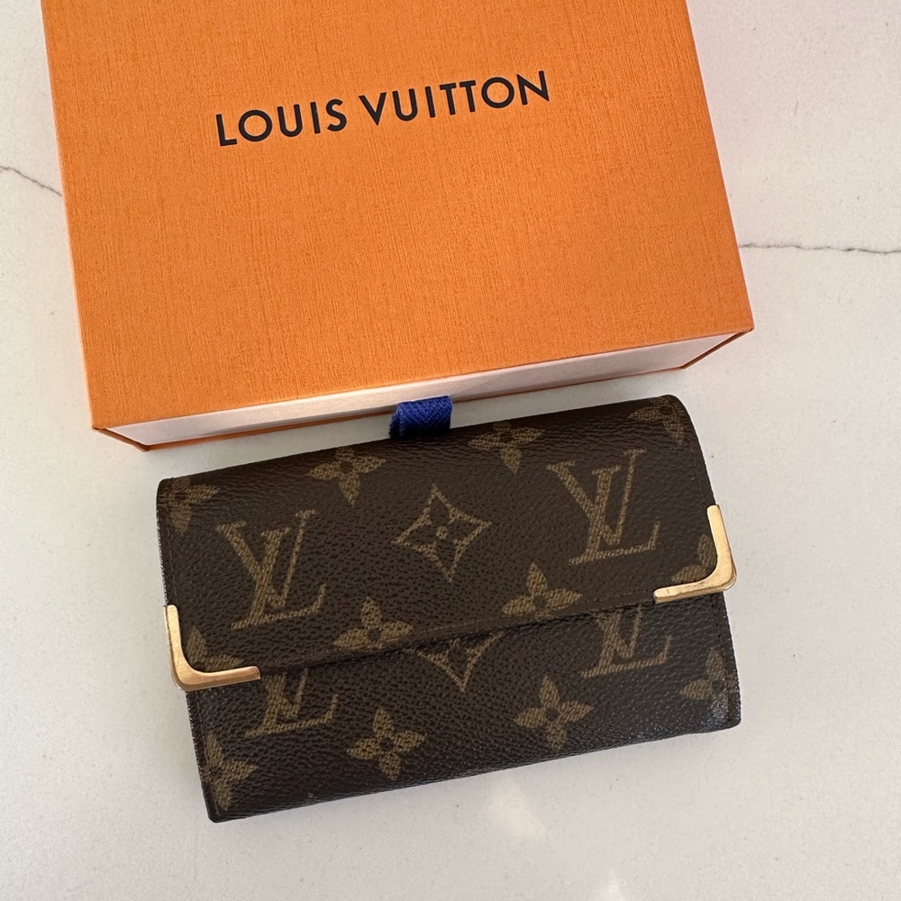 AUTH Louis Vuitton Monogram Bifold Wallet Coin Case W/ Box - Picture 2 of 11